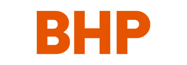 Logo de BHP, cliente de Arriendorobot